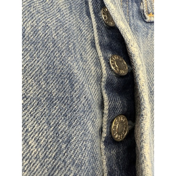 AGOLDE 90's Jean Women's 26x28 High‎ Rise Distressed Ripped Denim Button Fly - Picture 2 of 13